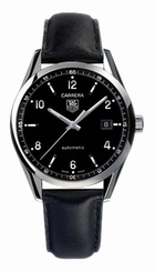 TAG HEUER CARRERA WV211B.FC6201 AUTOMATIC BLACK LEATHER CLASSIC ARABIC WATCH