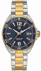New Tag Heuer Formula 1 Blue Dial Gold Plated & Steel Men's Watch WAZ1120.BB0879