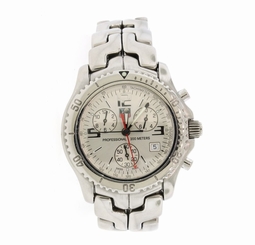 Tag Heuer Link Quartz Chronograph Stainless Steel Silver Dial 43mm Watch