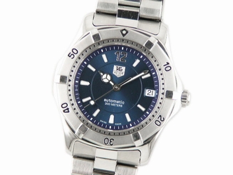 Pre-owned Tag Heuer WK2117 200M Classics Navy Dial Stainless Steel Mens Watch,IC