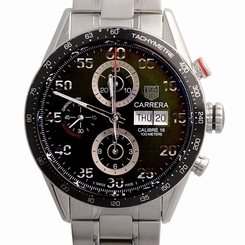 Tag Heuer Carrera Chronograph Tachymeter Black Dial Steel Cal16 CV2A10.BA0796 7612533040335