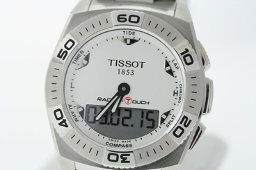 NWT Men's Tissot Racing Touch T0025201103100 Digital & Analog St. Steel Watch