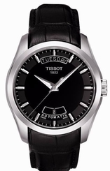 Tissot Couturier men's black dial strap watch***T0354071605100***