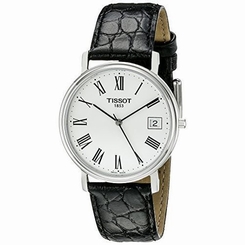 Tissot Men's T52142113 T-Classic Desire Stainless Steel Watch With Black Leather 758499188210