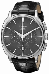 Tissot Men's 'T Lord' Black Dial Stainless Steel Chronograph Automatic W... New