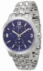Tissot T0554171104700 PRC 200 Chronograph Steel Men's Blue Dial Watch New in Box 758499240925