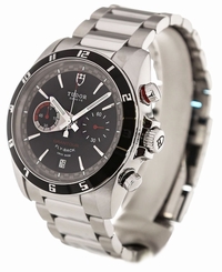 Tudor 20550N-95730BLK IND Grantour Chronograph Flyback Men Steel Watch New