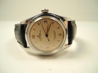 CLASSIC 1957 ROLEX REF 5048 BUBBLE BACK AUTOMATIC WATCH. ORIGINAL DIAL!