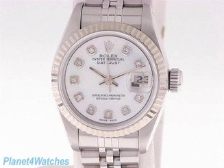 ROLEX LADIES DATEJUST WATCH STAINLESS STEEL DIAMOND AUTOMATIC ROLEX  OYSTER LADY