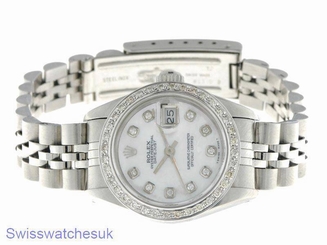 ROLEX LADIES DATEJUST WATCH STAINLESS STEEL DIAMOND AUTOMATIC ROLEX  OYSTER LADY