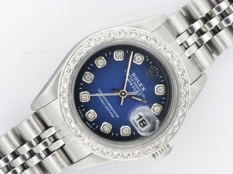 ROLEX LADIES DATEJUST WATCH STAINLESS STEEL DIAMOND AUTOMATIC ROLEX  OYSTER LADY