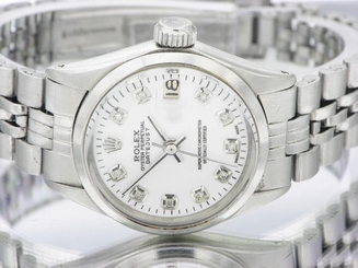 ROLEX LADIES DATEJUST WATCH STAINLESS STEEL DIAMOND AUTOMATIC ROLEX  OYSTER LADY