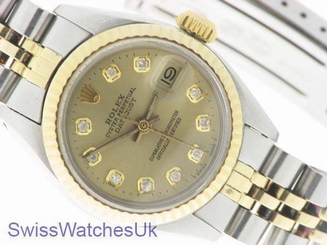Fake AAA ROLEX LADIES DATEJUST WATCH STAINLESS STEEL & YELLOW GOLD DIAMOND AUTOMATIC LADY Watch