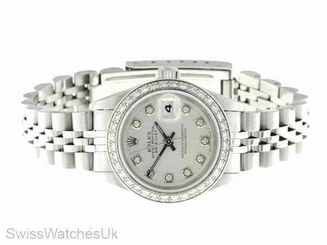 ROLEX LADIES DATEJUST WATCH STAINLESS STEEL DIAMOND AUTOMATIC ROLEX  OYSTER LADY
