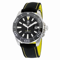 Tag Heuer Aquaracer Black Dial Textile Strap Automatic Mens Watch WAY211A.FC6362