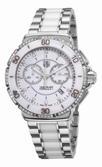 Tag Heuer Women's 'Formula 1' White Diamond Dial Chornograph Watch