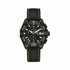 TAG HEUER MEN'S 43MM CLOTH BAND STEEL CASE AUTOMATIC WATCH CAY218A.FC6361
