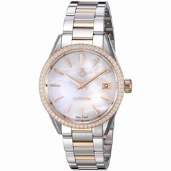 TAG HEUER WOMEN'S 33MM TWO TONE STEEL CASE SWISS QUARTZ WATCH WAR1353.BD0779
