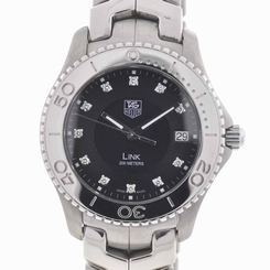 Fake AAA TAG Heuer Link Stainless Steel Black Diamond Dial Men's Quartz Watch Watch