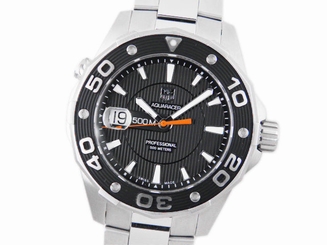 Pre-owned Tag Heuer Aqua Racer WAJ1110.BA0871 500M Professional Mens Watch, IC