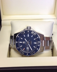 Tag Heuer Aquaracer WAJ2112 500M Auto - 43mm Blue Dial - Box & Paperwork - 2014