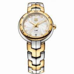 TAG HEUER LINK? WAT1352.BB0962 LADIES 34MM DATE SAPPHIRE GLASS QUARTZ WATCH