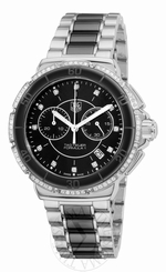 Tag Heuer Womens Formula 1 Black Ceramic Quartz Chronograph Watch CAH1212.BA0862 760643135438