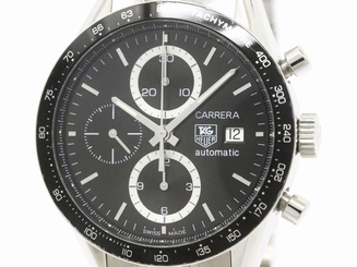 Polished TAG HEUER Carrera Chronograph Steel Automatic Watch CV2010 (BF109916)