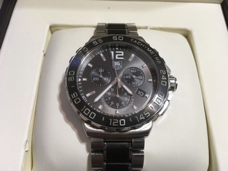 TAG HEUER Formula 1 CAU1115 Chronograph Mens Watch w/ Extra Links & Box