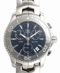 Pre-Owned TAG HEUER Link CJ1112.BA0576 Men's Blue Dial SS Quartz Watch, MD 760643079312