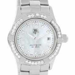 TAG Heuer Aquaracer Mother of Pearl Diamond Ladies Watch WAF1416