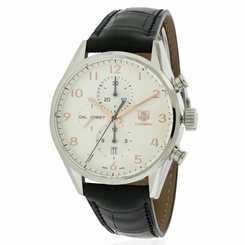 TAG HEUER MEN'S BLACK LEATHER BAND STEEL CASE AUTOMATIC WATCH CAR2012.FC6235 683498409489