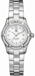 Fake AAA ORIGINAL TAG HEUER AQUARACER WAF1416.BA0824 DIAMOND PEARL LADIES SWISS WATCH Watch