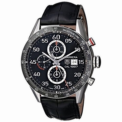 TAG Heuer Men's CAR2A10.FC6235 Carrera Stainless Steel Automatic Watch with Blac 683498417804