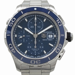 Pre-Owned Tag Heuer Aquaracer Chrono SS Blue Dial Men's Auto Watch CAK2112, MR