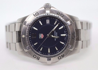 Tag Heuer Royal Blue Dial Aquaracer 300m Quartz WAF113 Men's Wrist Watch 760643091536