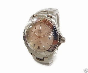 Auth TAG HEUER Link WJ1111.BA0570 SS Quartz Silver dial plate Men's watch