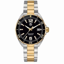 Tag Heuer Formula 1 Quartz Men's Watch Black Dial Steel and Gold Tone Bracelet W