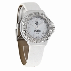 Tag Heuer Formula 1 Diamond Mid-Size White Leather Strap Watch WAC1215.FC6219
