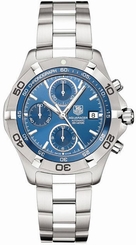  TAG HEUER AQUARACER CAF2112.BA0809 AUTOMATIC CHRONOGRAPH BLUE STEEL WATCH