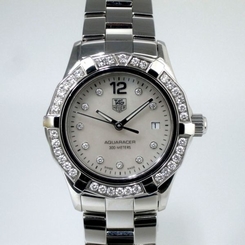 Pre-Owned TAG HEUER Aquaracer SS Diamond White Women's Watch WAF1416.BA0813, MR