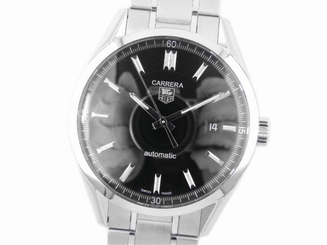 Pre-owned Tag Heuer WV211B.BA0787 Carrera Automatic Black Dial Mens Watch, IC