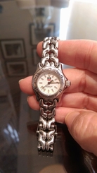 Tag Heuer Ladies Link Professional, small and dainty, White Dial, 6.5 inch wrist