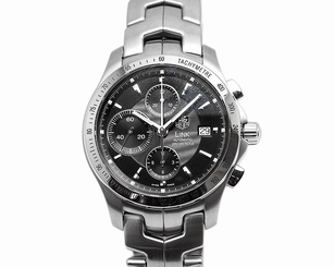 Pre-Owned TAG HEUER Link Chronograph CJF2110.BA0594 Men's SS/AT Gray Dial, MD