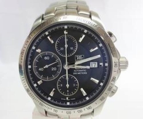 Pre-Owned TAG HEUER Link JCF2110 Men's Stainless Steel Black Automatic Watch, MD