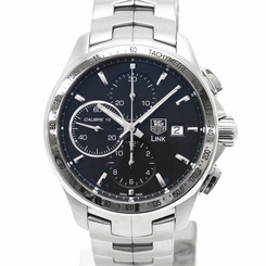 Pre-Owned Tag Heuer Link Chrono SS Black Dial Men's Automatic Watch CAT2010, MR