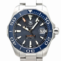 Pre-Owned TAG HEUER Aquaracer WAY211C.BA0928 Men's SS Blue Automatic Watch, MD