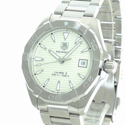 Pre-Owned TAG Heuer Aquaracer All SS White Dial Men's Automatic Watch WAY2111,MR