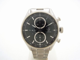 Pre-Owned TAG HEUER Carrera CAR2110-3 Men's SS Black Dial Automatic Watch, MD