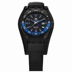 TAG HEUER MEN'S 43MM LEATHER BAND TITANIUM CASE AUTOMATIC WATCH WAZ201A.FC8195